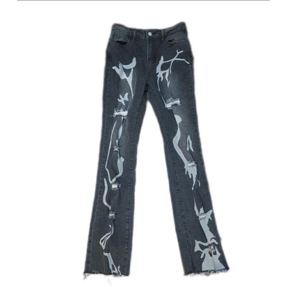 Grunge Y2K Style Distressed Small Women's Jeans By Shein